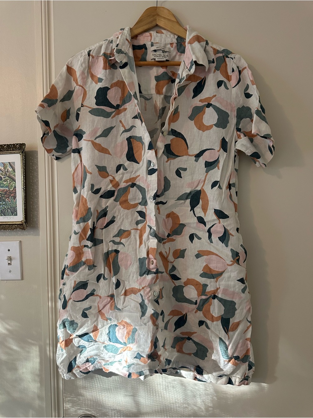 Linen Button- up shirt dress